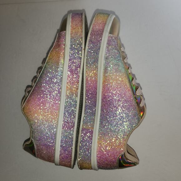 UUBARIS Fashion Sneaker Womens 7.5 Neon Pastel Glitter Wedding Spring Summer - Picture 9 of 12